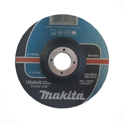 TARCZA SZLIFIERSKA DO METALU 125*6MM WYPUKŁA A24R