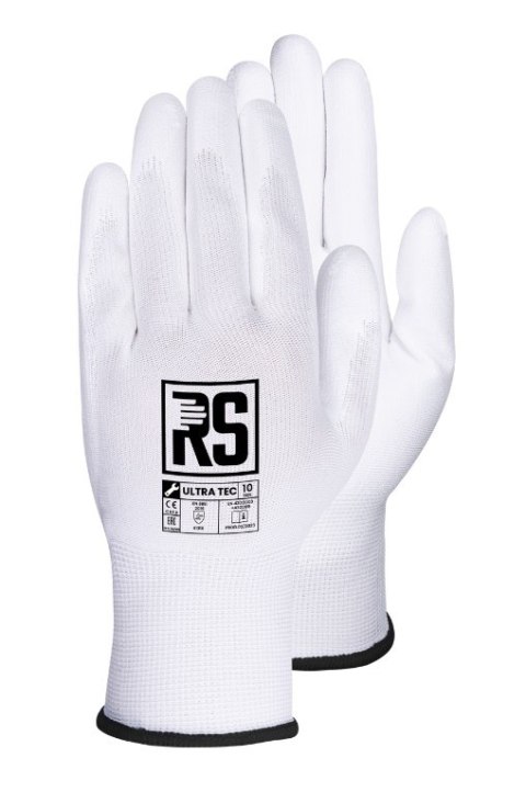 RĘKAWICE NYLON + POLIURETAN ULTRA TEC (RNYPO) BIAŁA R.8