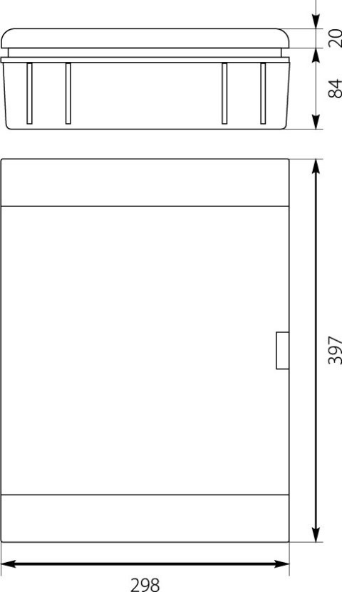 ROZDZIELNICA MODUŁOWA 2X12 PODTYNKOWA IP40 SRP-24 2.5