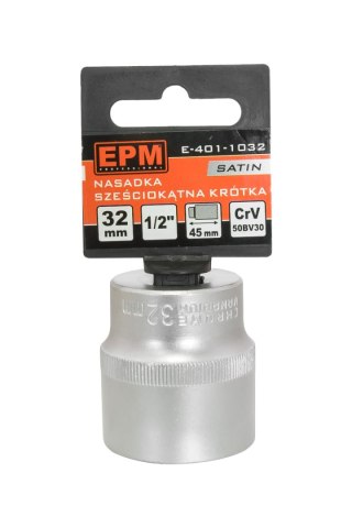 NASADKA KRÓTKA 1/2'' 6-KĄTNA SATIN 17MM