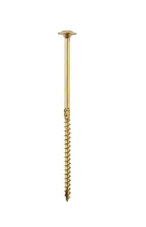 WKRĘT DO DREWNA Z KOŁNIERZEM NA TORX OCYNK ŻÓŁTY 5*80MM T25
