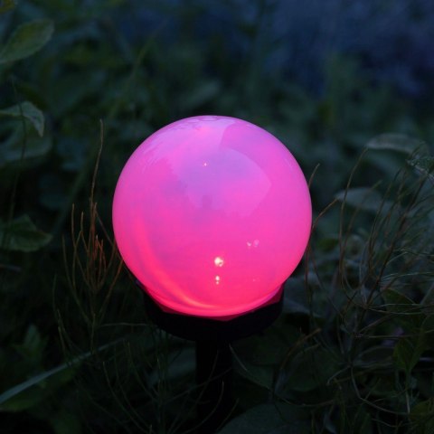 LAMPA SOLARNA KULA ATRIS BIAŁA 10CM RGB