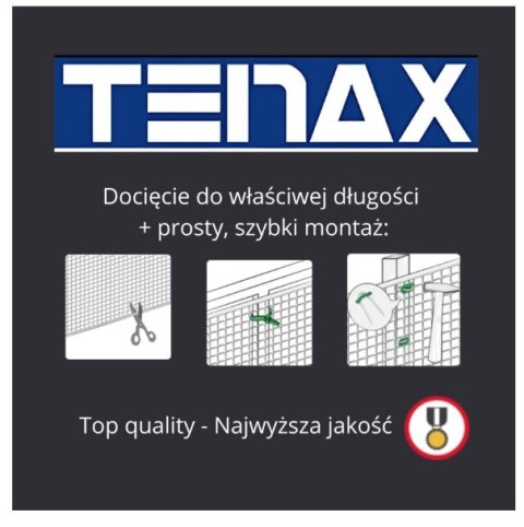 SIATKA PVC QUADRA 10 GRAFIT 1.0M*10MB OCZKO 10MM