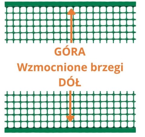 SIATKA PVC QUADRA 10 ZIELONA 0.5M*10MB OCZKO 10MM