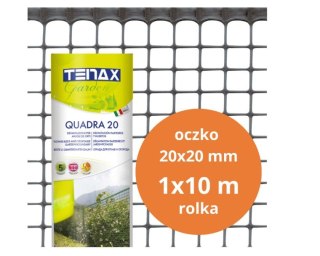 SIATKA PVC QUADRA 20 GRAFIT 1.0M*10MB OCZKO 20MM