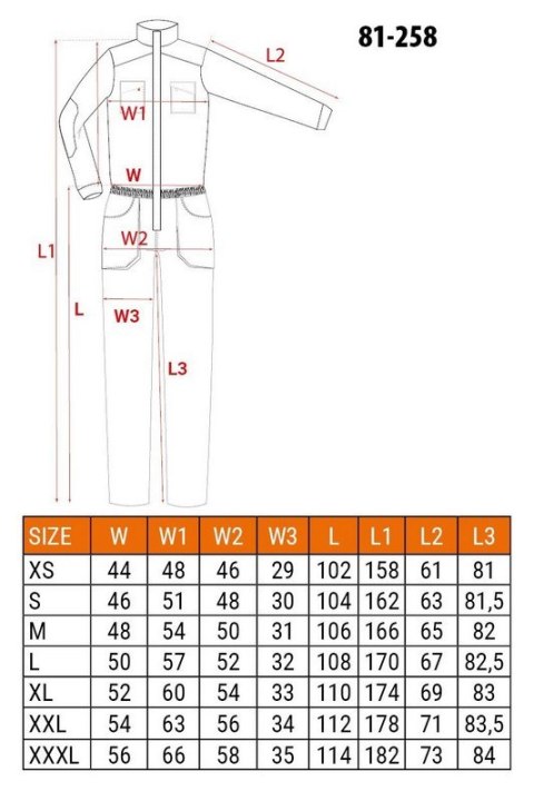 KOMBINEZON ROBOCZY HD SLIM ROZMIAR XL