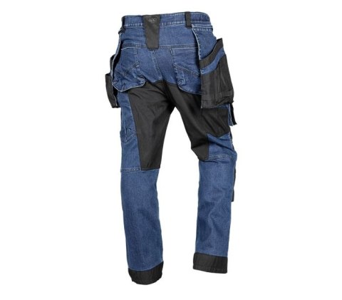 SPODNIE ROBOCZE DENIM WZMOCNIENIA CORDURA, GRANATOWE, ROZ.XL