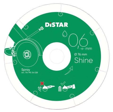 TARCZA DIAMENTOWA SHINE 76*0.6*6*10
