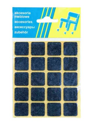 PODKŁADKA FILCOWA BLISTER CZARNA 15*15MM - 30SZT