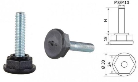 STOPKA REGULACYJNA SR 01 FI 30 M8*35 624