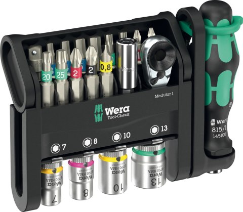 ZESTAW BITY I NASADKI TOOL-CHECK MODULAR 1, 21 CZĘŚCI